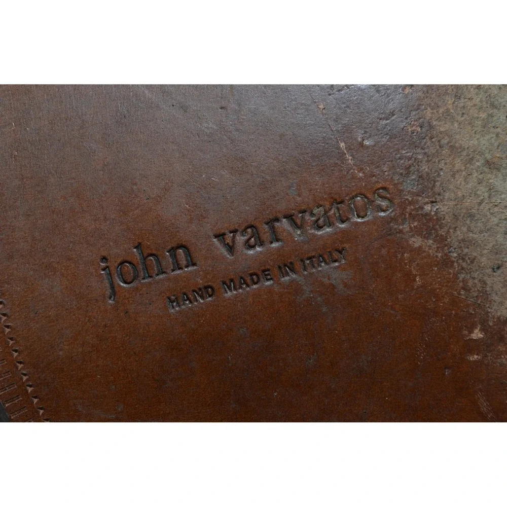 John Varvatos Shoes Mens 8.5 Beige Leather Wingtip Brogue Dress‎ Handmade Italy
